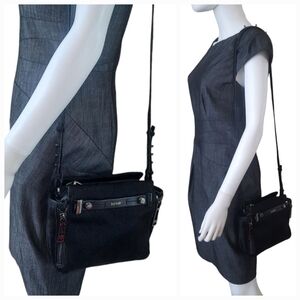 BOTKIER Leroy Calf Hair Leather Crossbody Bag Black